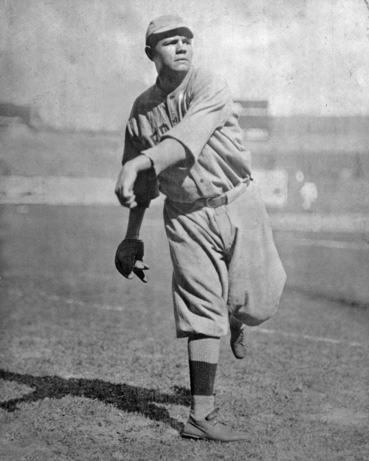 Babe Ruth with Red Sox, outlet 1917